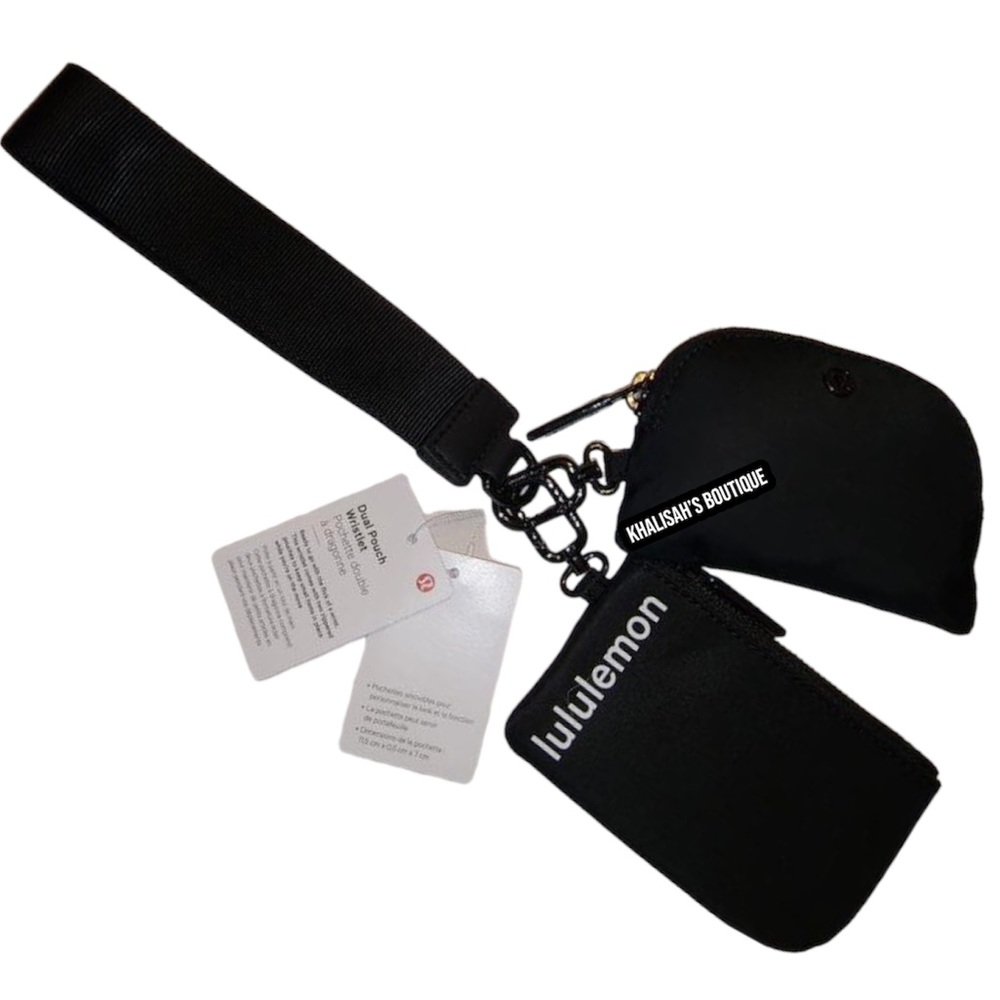 NWT Lululemon Dual Pouch Wristlet! Black Hardware! Comes with proof of purchase! - Picture 4 of 14